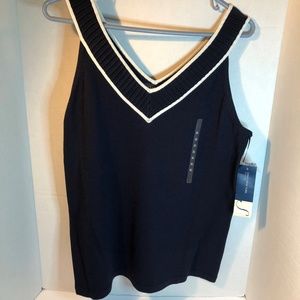 Jones New York Dress Tank Navy Blue XL